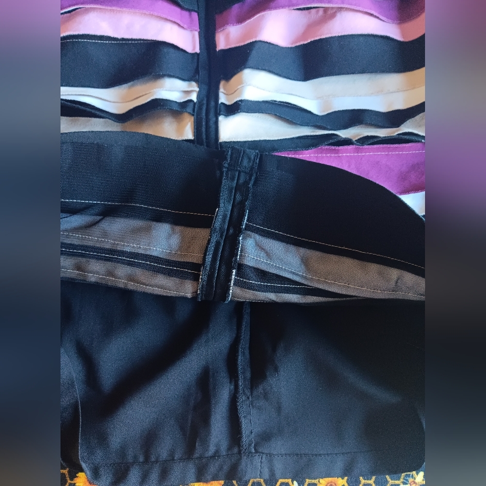 White House Black Market Multicolor Striped Mini Skirt Size 6 - Picture 5 of 6